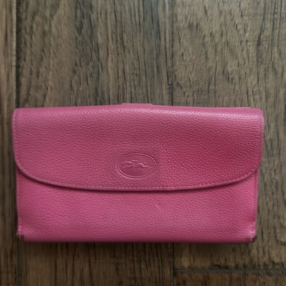Longchamp Handbags - Longchamp Pink Leather Wallet
